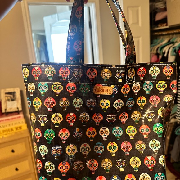 Consuela Colorful Skull Pattern Tote - Picture 1 of 2